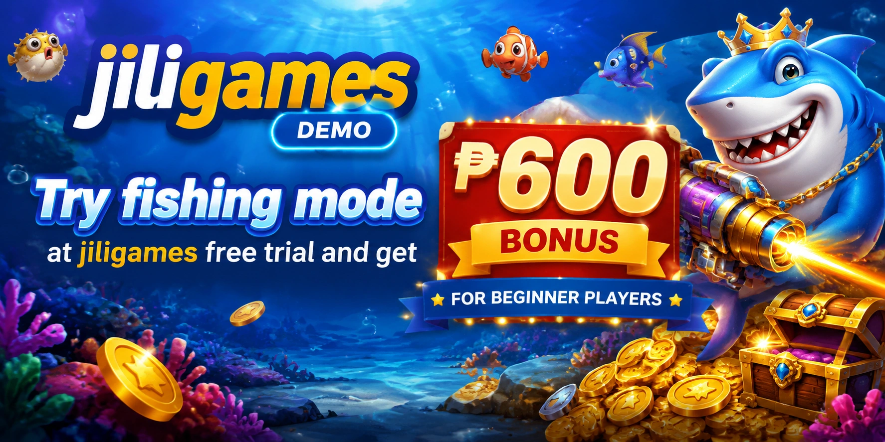 Fishing game screen two on jiligames.pro