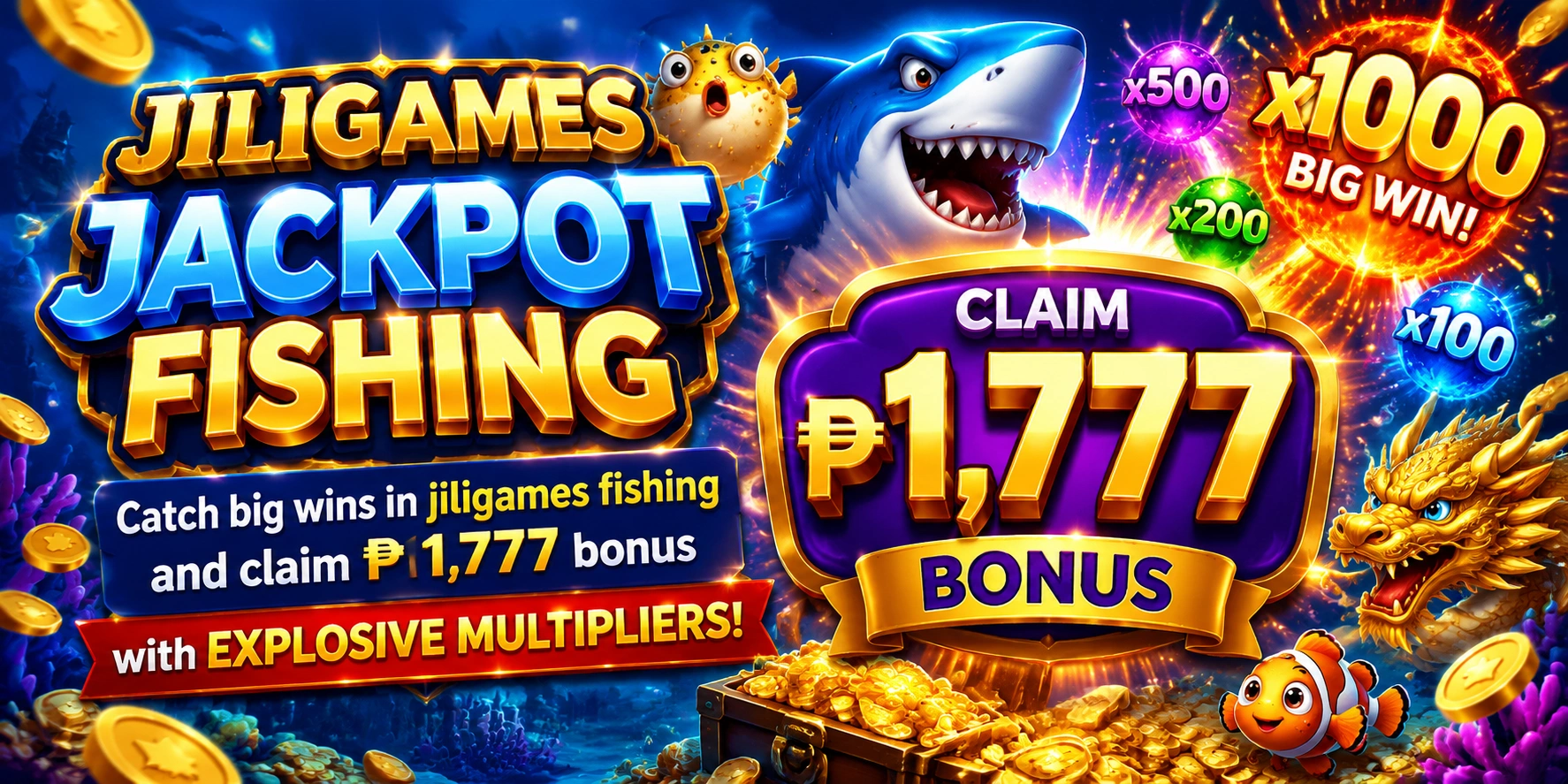 Fishing game screen four on jiligames.pro